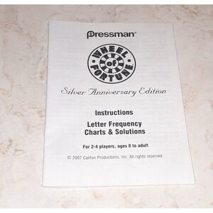 2007 Wheel Of Fortune Silver Anniversary Edition Game Replacement Piece